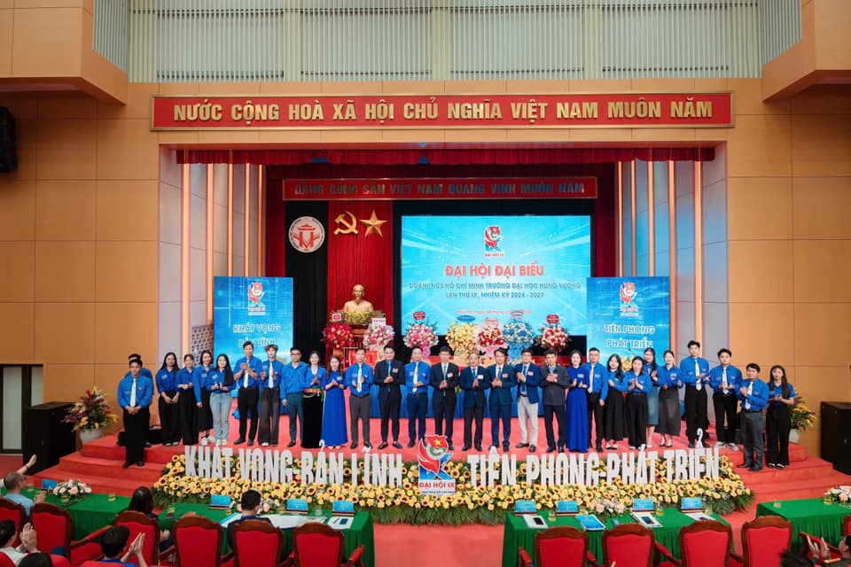 ĐẠI HỘI ĐẠI BIỂU ĐOÀN TNCS HỒ CHÍ MINH TRƯỜNG ĐẠI HỌC HÙNG VƯƠNG, LẦN THỨ IX, NHIỆM KÌ 2024 – 2027 DIỄN RA THÀNH CÔNG TỐT ĐẸP